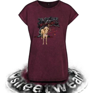 STOP GALGUEROS! Galgo LADIES ACID WASHED SHIRT